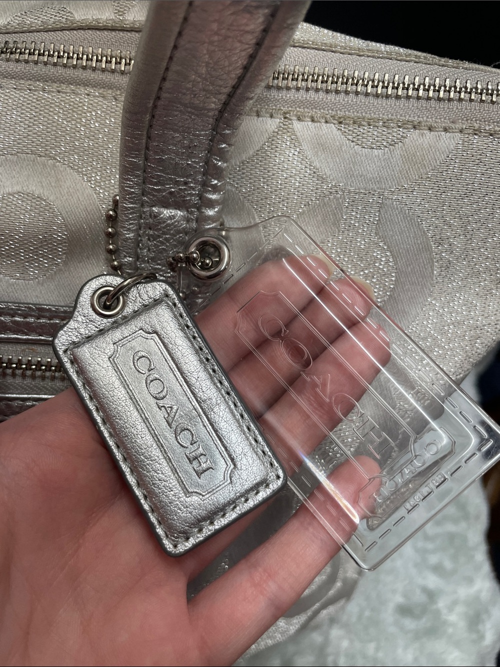 Coach Poppy ‘Glam’ Metallic Tote - Picture 11 of 17